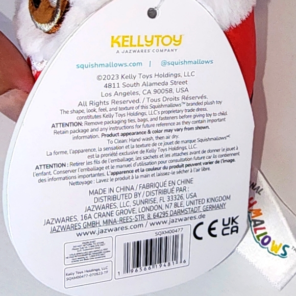 🌲 NICK 🎅🏾 Black Santa Clip Christmas 2023 Original Squishmallow by Kelly Toy - Picture 7 of 8